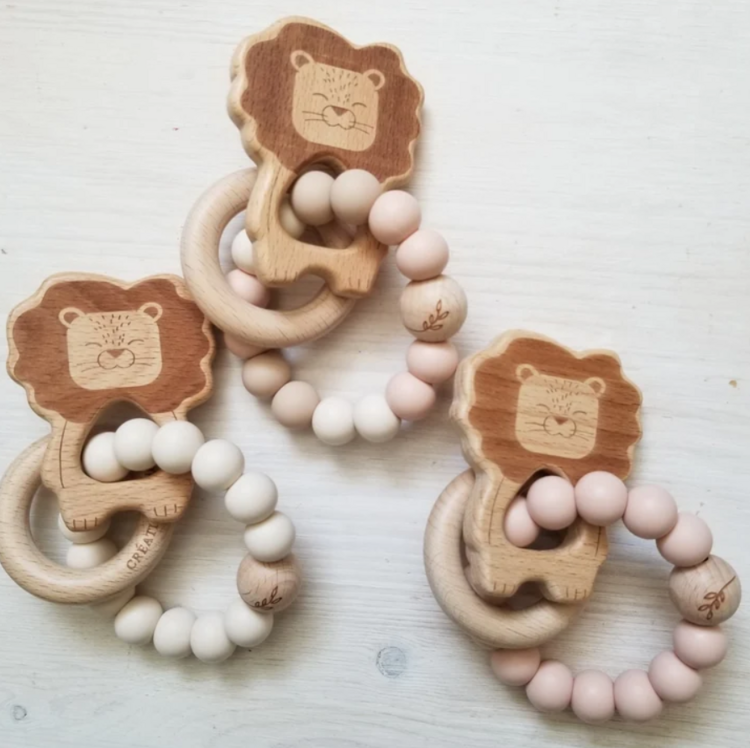 CRÉATION JADE | Hochet - Lion - Ivoire