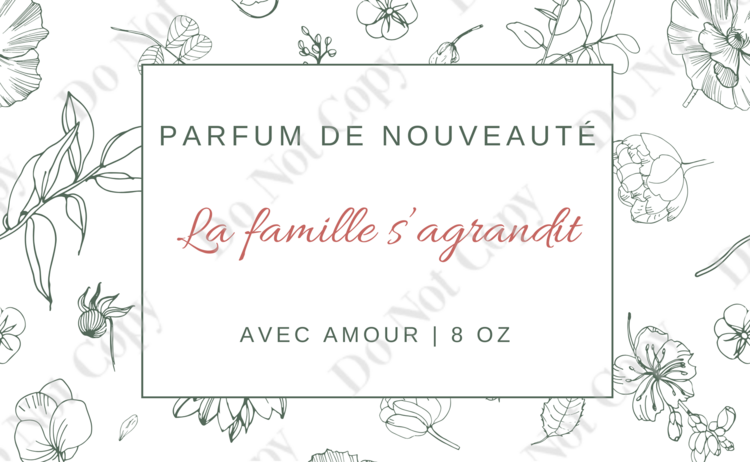 BEBE MEGHAN | Bougie de Cire de Soja - La famille s'agrandit #5 - 8 oz