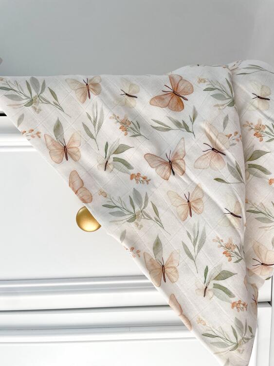 CRÉATION JADE | Mousseline de Bambou & Coton - Papillons