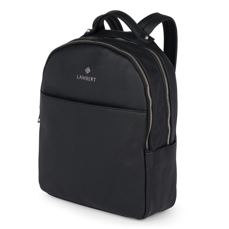 LAMBERT | Le Charlotte - Sac à dos en cuir vegan - Noir