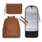 LAMBERT | Le Vicky - Sac à couches en cuir vegan - Affogato