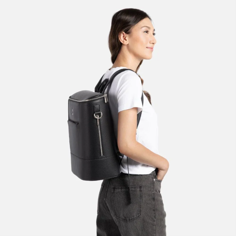 LAMBERT | Le Mia - Sac à couches en cuir vegan - Noir