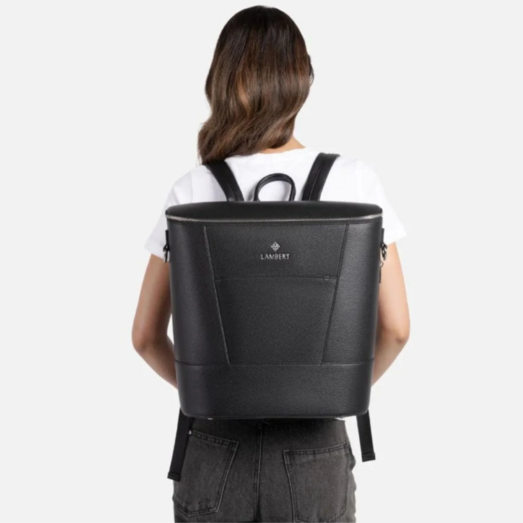 LAMBERT | Le Mia - Sac à couches en cuir vegan - Noir
