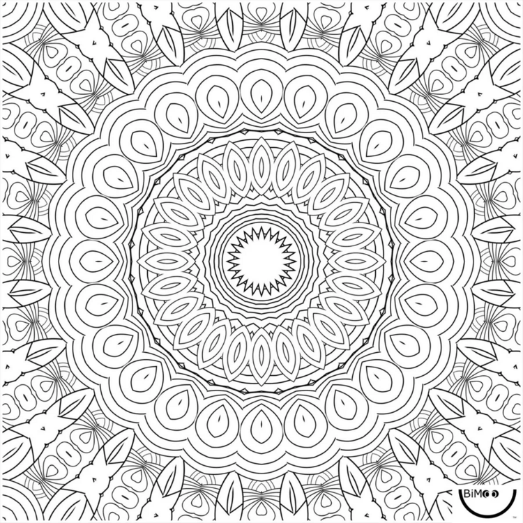 BIMOO | Nappe à Colorier - Mandala - 60x90