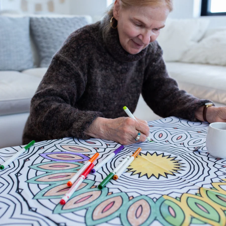 BIMOO | Nappe à Colorier - Mandala - 60x90