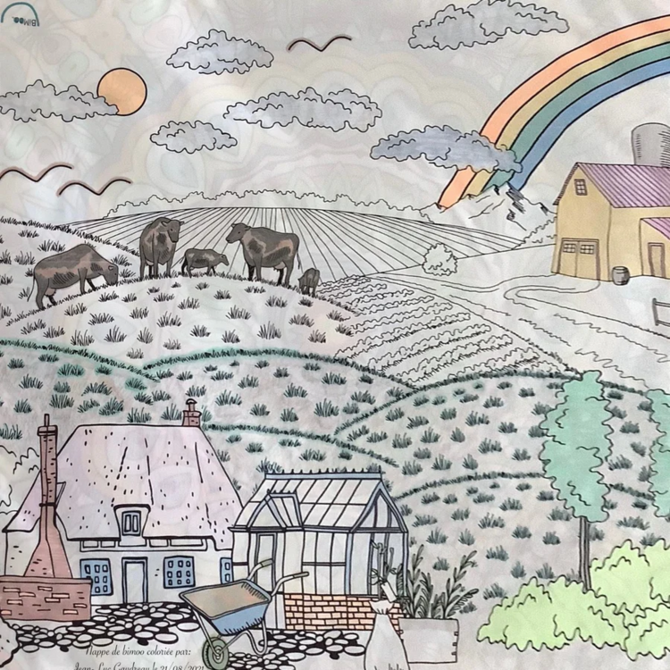 BIMOO | Nappe à Colorier - Paysage - 45x45