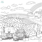 BIMOO | Nappe à Colorier - Paysage - 45x45