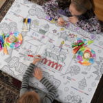 BIMOO | Nappe à Colorier - Anniversaire - 45x45