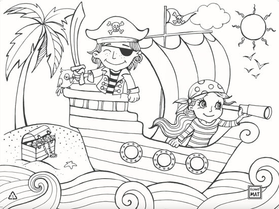 FUNNY MAT | Casse-Tête à Colorier - Pirate