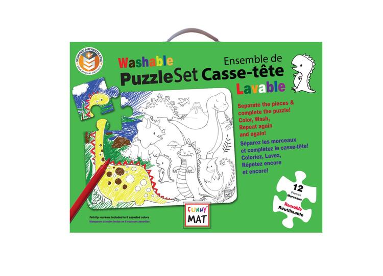 FUNNY MAT | Casse-Tête à Colorier - Dinosaures