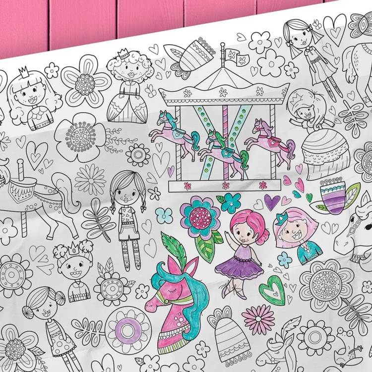 PiCO | Affiche Géante à Colorier - Les princesses