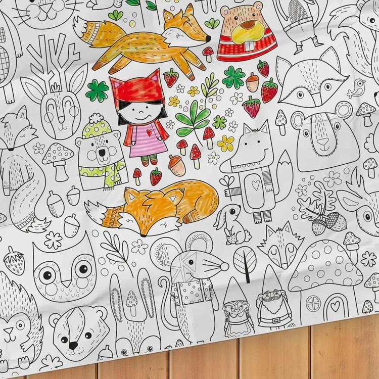 PiCO | Affiche Géante à Colorier - Les amis de la forêt