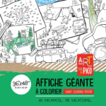 PICO TATOO | Affiche Géante à Colorier - Les vacances