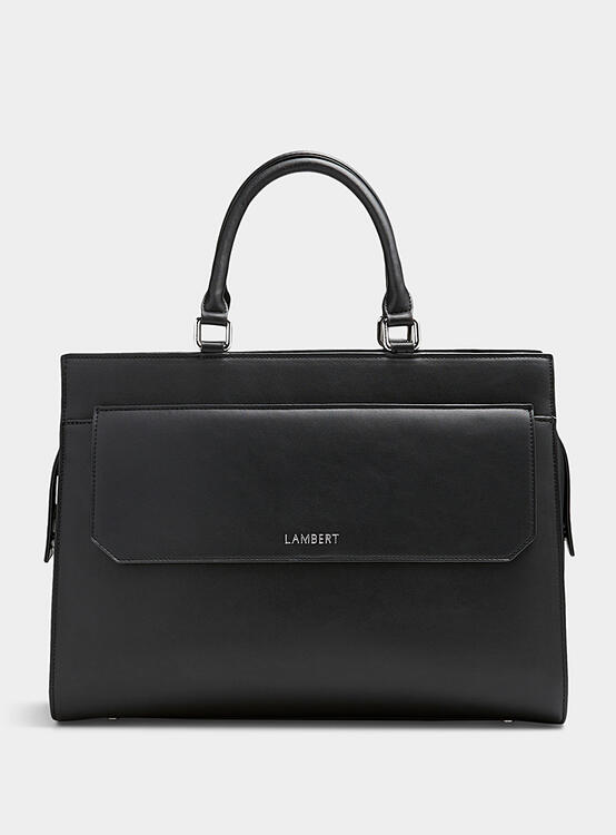 LAMBERT | Le Kiara - Fourre-tout 2-en-1 en cuir vegan - Noir