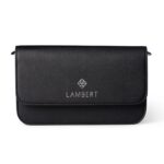 LAMBERT | Le Gabrielle - Sac à main 3-en-1 en cuir vegan dusty - Noir