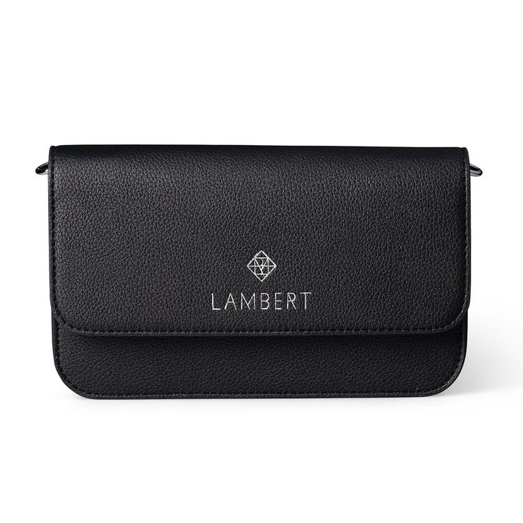 LAMBERT | Le Gabrielle - Sac à main 3-en-1 en cuir vegan dusty - Noir