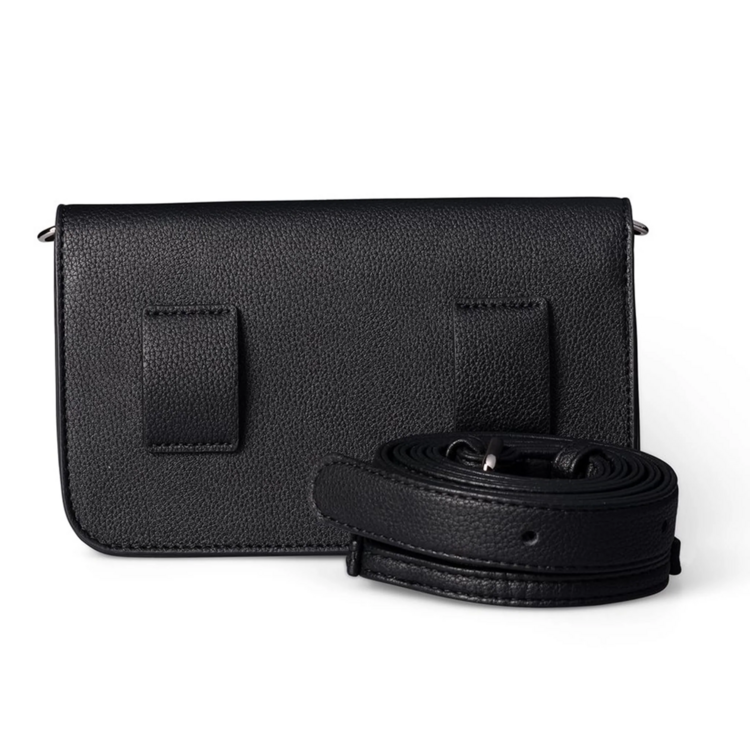 LAMBERT | Le Gabrielle - Sac à main 3-en-1 en cuir vegan dusty - Noir