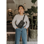 LAMBERT | Le Gabrielle - Sac à main 3-en-1 en cuir vegan dusty - Noir