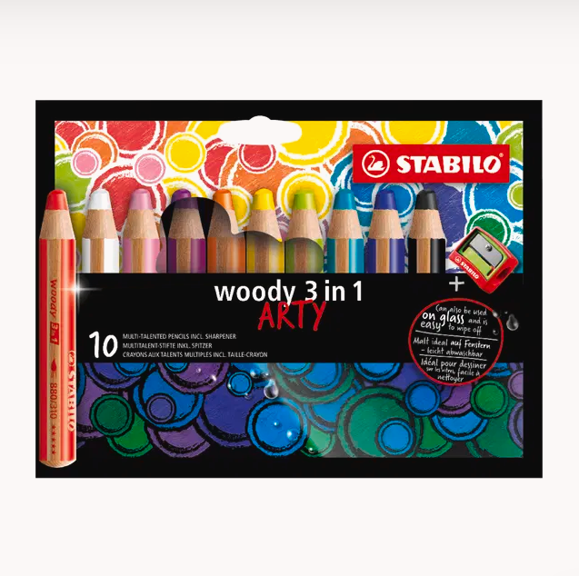 STABILO | Woody 3 en 1 - Ensemble de 10