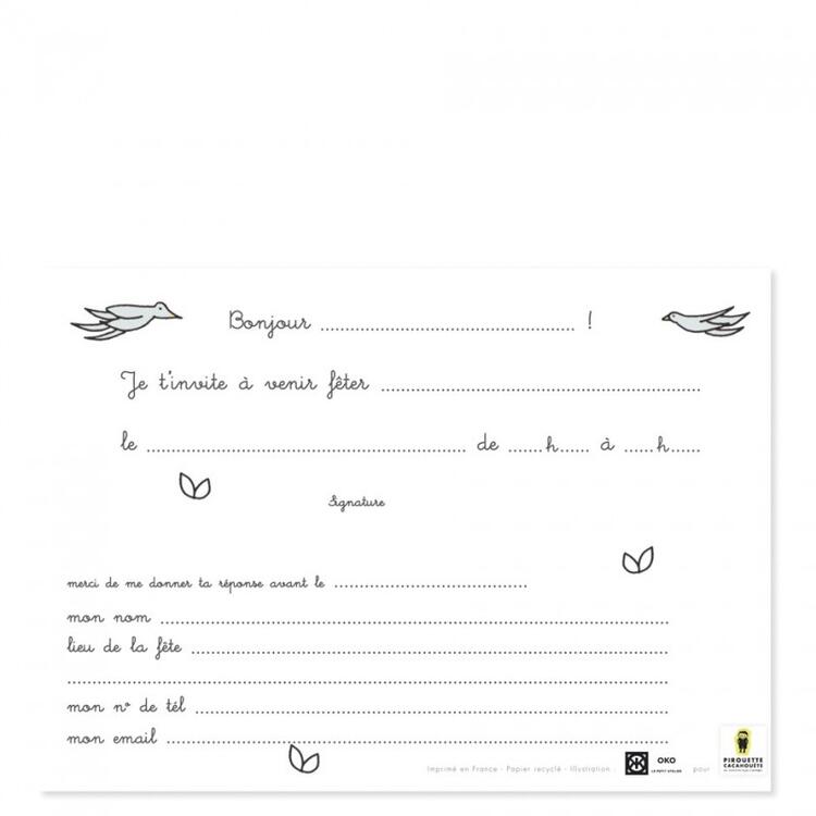 PIROUETTE CACAHOUETE | Cartes d'invitations - Licornes