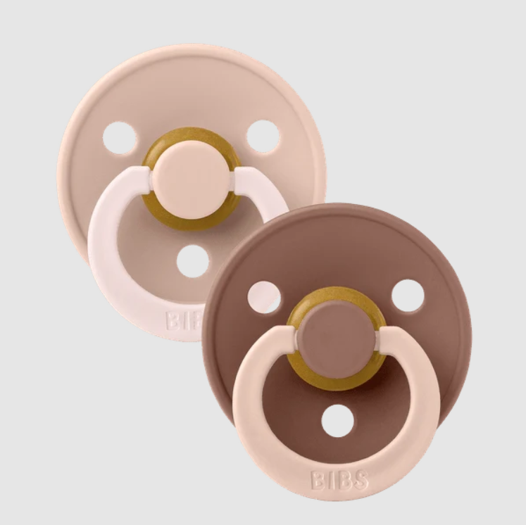 BIBS | Style Colour avec Tétine Ronde - Collection Studio - Blush & Woodchuck (size 2)