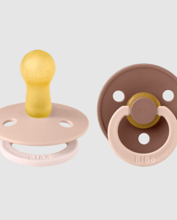BIBS | Style Colour avec Tétine Ronde - Collection Studio - Blush & Woodchuck (size 2)