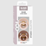 BIBS | Style Colour avec Tétine Ronde - Collection Studio - Blush & Woodchuck (size 2)