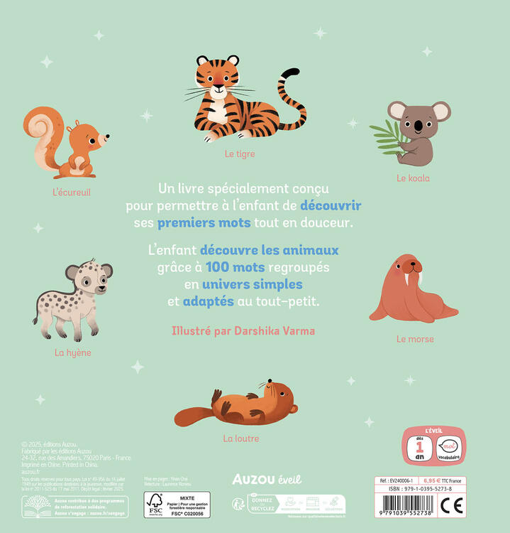 AUZOU | Mes 100 Mots - Pour découvrir les animaux