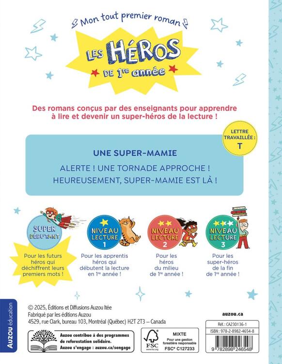 AUZOU | Les Héros de 1re Année - Une super-mamie - Super débutant -