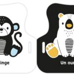 AUZOU | Mon Premier Livre Poussette en Noir et Blanc - Animaux mignons