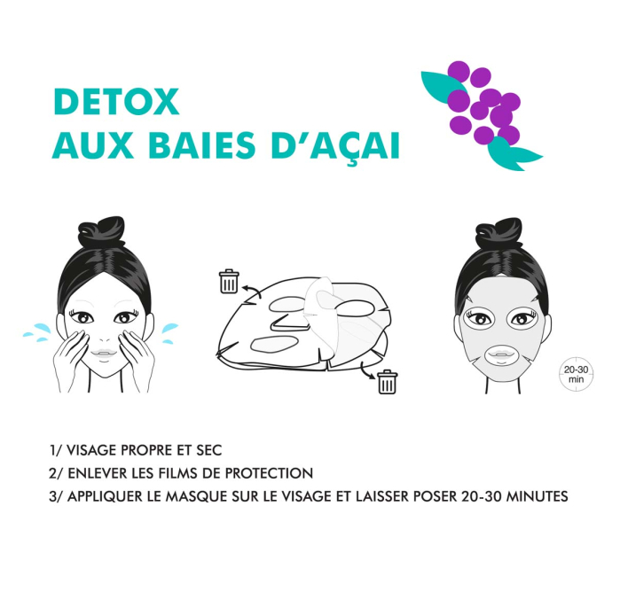 INUWET | Masque Visage Anti-Pollution - Baies d'acai