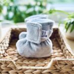 BEBE Ô CHAUD | Pantoufles à Velcro - Gris sans relief (3-6 mois)