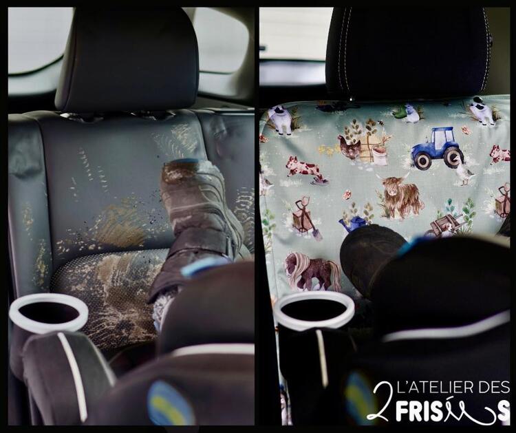 L'ATELIER DES 2 FRISÉES | Protège Siège de Voiture - Petits paresseux