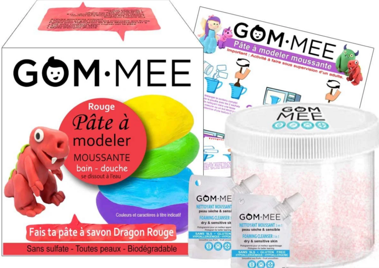 GOM-MEE | Pâte à Modeler Moussante - Rouge