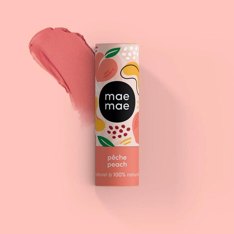 MAE MAE | Baume à Lèvres Naturel Teinté - Pêche