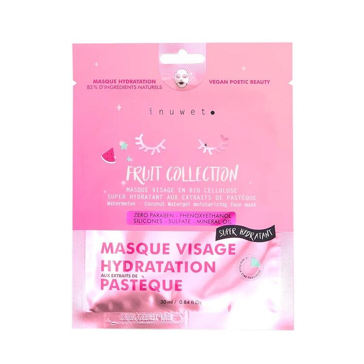 INUWET | Masque Visage Biocellulose - Melon d'eau