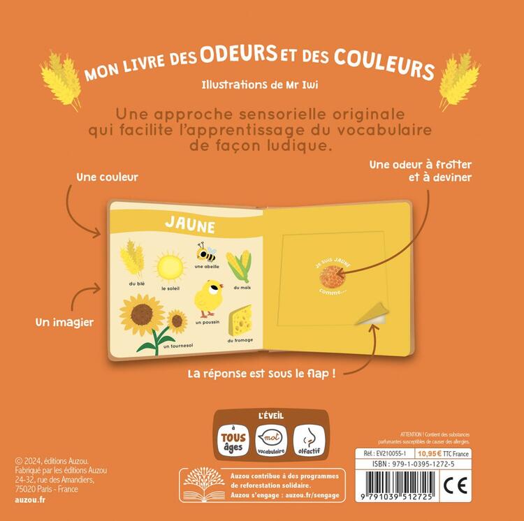 AUZOU | Mon Livre des Odeurs et des Couleurs - La ferme