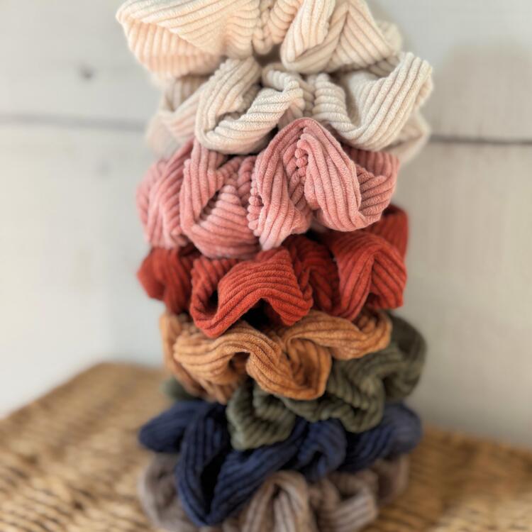 BALUCHON | Chouchou en corduroy format régulier - Terracotta