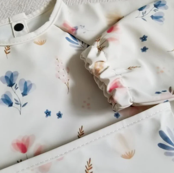 CRÉATION JADE | Bavettes à Manches Longues pour 24-36 mois - Violette