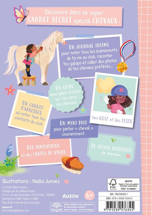 AUZOU | Mon Carnet Secret - Chevaux