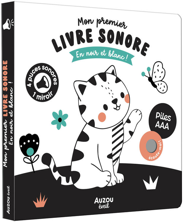 AUZOU | Mon Premier Livre Sonore - En noir et blanc