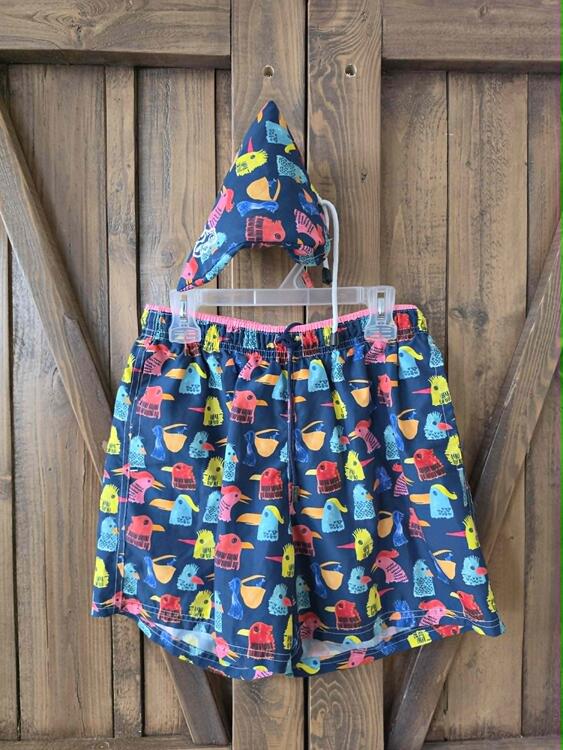 98 COAST AV. | Short maillot - oiseaux (S/P homme)