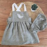 DADATI | Robe et Culotte en Lin - Vert (18 mois)