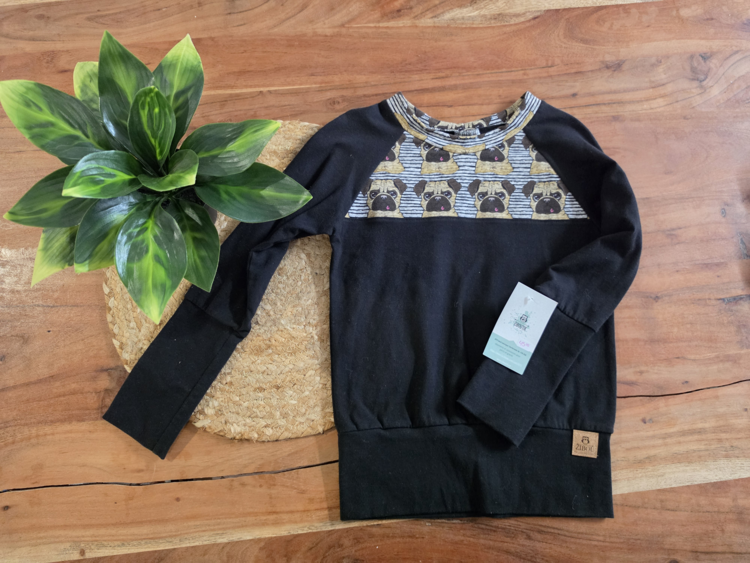 ZIBOUTIK | Chandail évolutif - chien pug (3-6T)