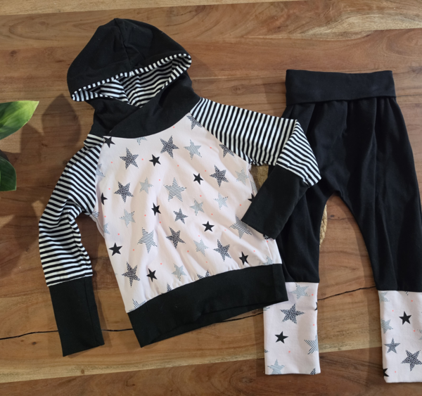 MORI7 | Pantalon + chandail évolutif - étoile (1-3T)