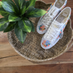 KEDS x RIFLE PAPER CO | Soulier à Plateforme avec Broderies Florales - Blanc (gr.8,5)  *Neuf