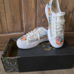 KEDS x RIFLE PAPER CO | Soulier à Plateforme avec Broderies Florales - Blanc (gr.8,5)  *Neuf