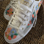 KEDS x RIFLE PAPER CO | Soulier à Plateforme avec Broderies Florales - Blanc (gr.8,5)  *Neuf