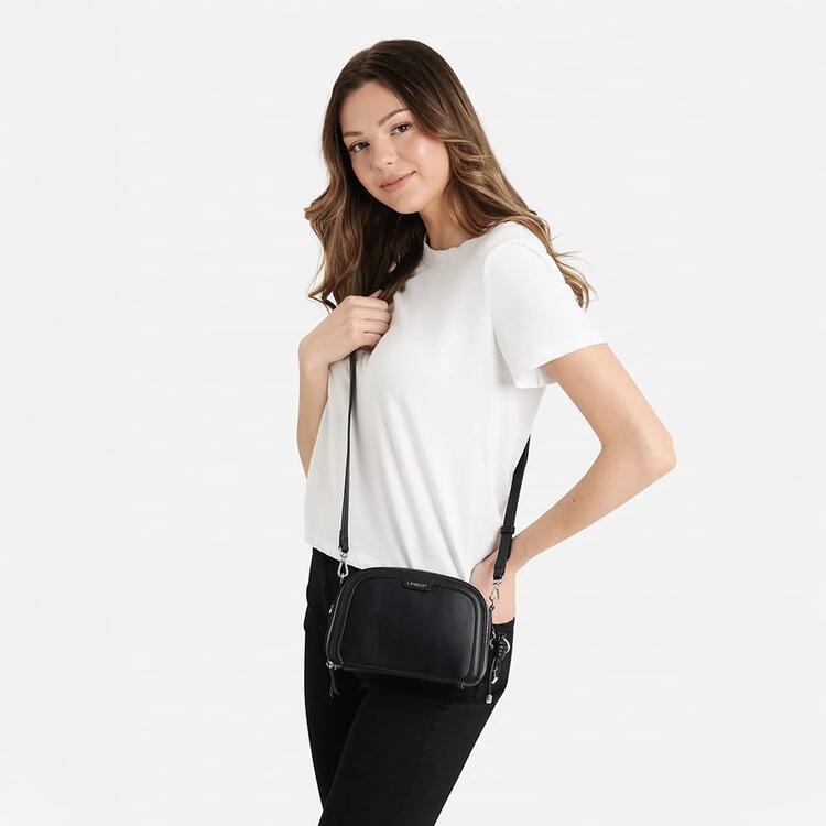 LAMBERT | Le Emmy - Sac bandouilère en cuir vegan - Noir