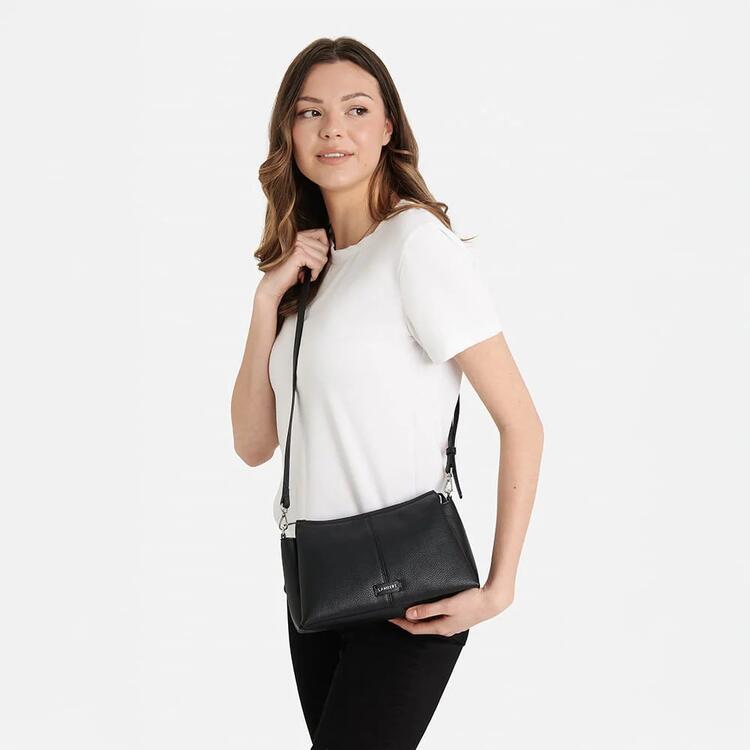 LAMBERT | Le Eleanor - Sac bandoulière en cuir vegan - Noir